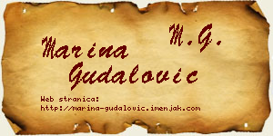 Marina Gudalović vizit kartica